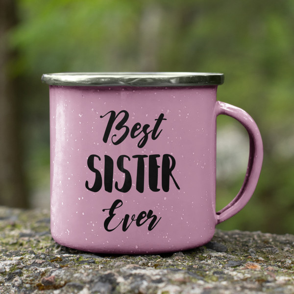Metal Mug "Best Sister Ever" Metal Mug "Best Sister Ever"