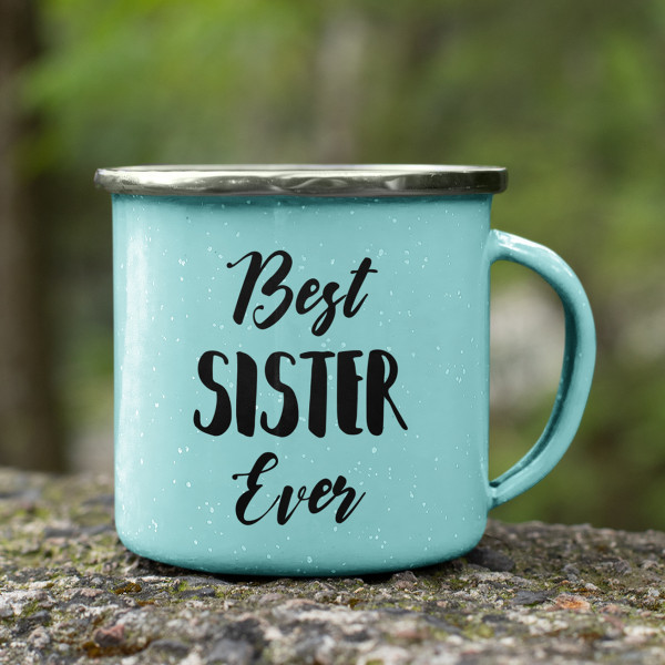 Metal Mug "Best Sister Ever" Metal Mug "Best Sister Ever"
