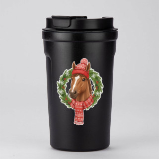 Metal thermo mug "Year of the Horse – 2026" (400ml) Metal thermo mug "Year of the Horse – 2026" (400ml)