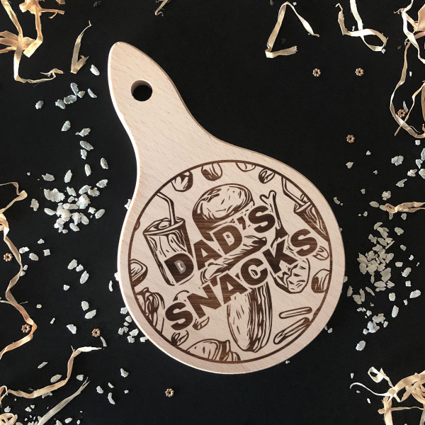 Mini Cutting board "Dad’s snacks"