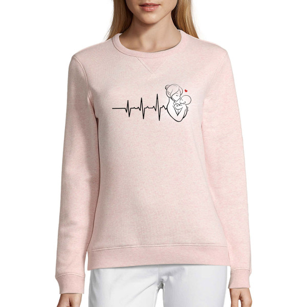 Women's pastel "Sully" sweatshirt "Mother's heart" Women's pastel "Sully" sweatshirt "Mother's heart"