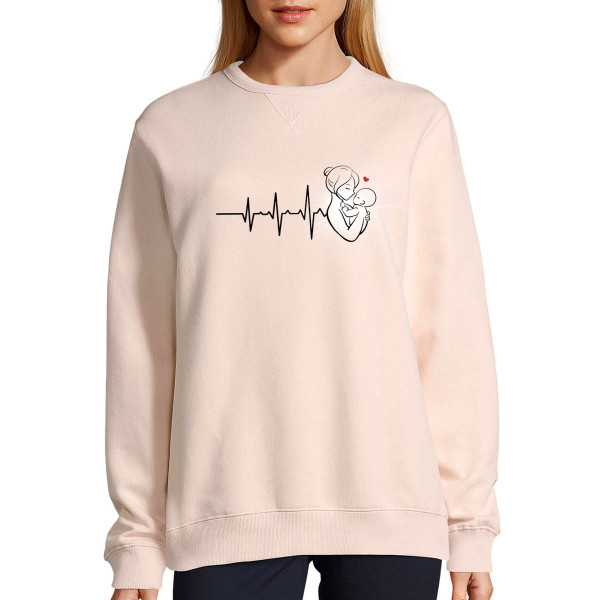 Women's pastel "Sully" sweatshirt "Mother's heart" Women's pastel "Sully" sweatshirt "Mother's heart"