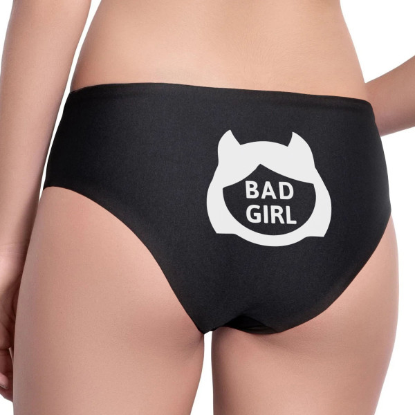 Women's underwear with back print "Bad girl" Women's underwear with back print "Bad girl"