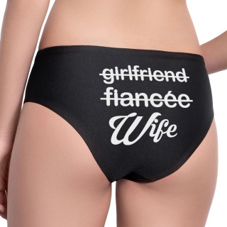 Women's underwear with back print "Wife"