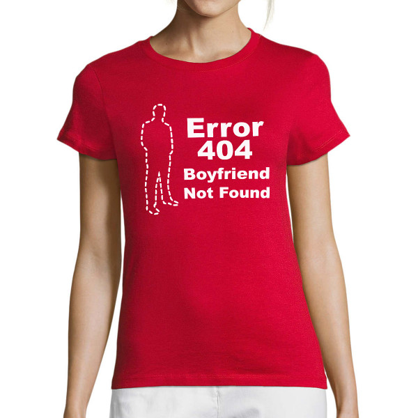 Women's T-shirt "Boyfriend not found"