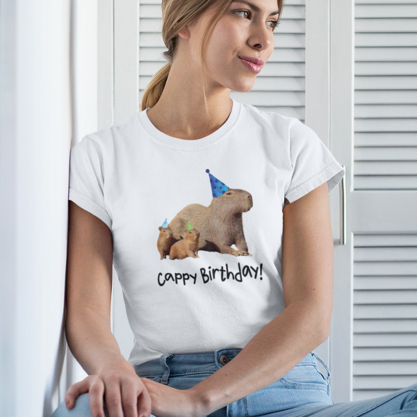 Women's T-shirt "Cappy birthday"