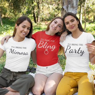 Women's T-shirt "Bride's team" with your chosen text