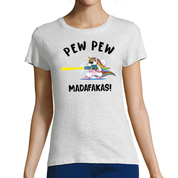 Women's T-shirt "Pew pew unicorn"