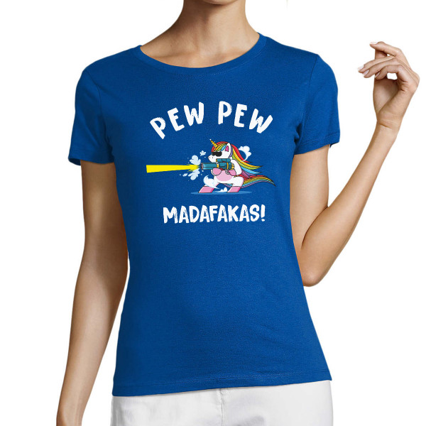 Women's T-shirt "Pew pew unicorn"