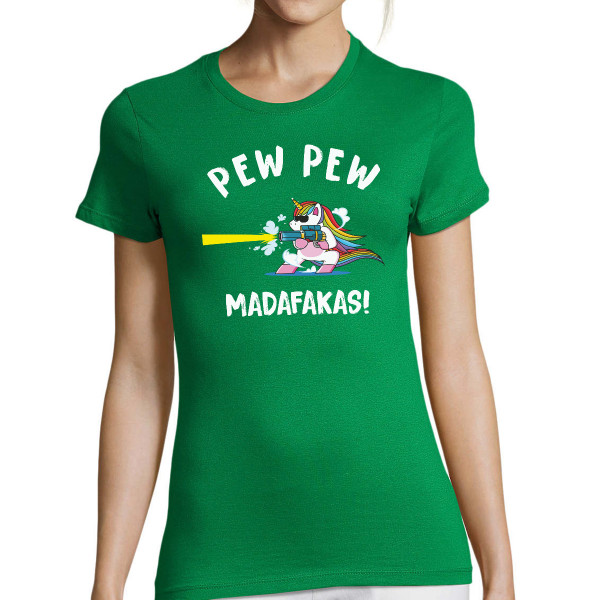 Women's T-shirt "Pew pew unicorn"