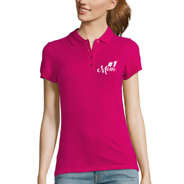 Women's Polo shirts "#1 Mom"