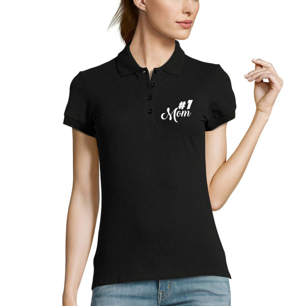 Women's Polo shirts "#1 Mom"