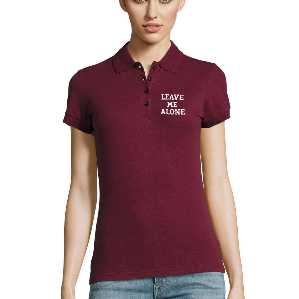 Women's Polo shirts "Leave me alone"