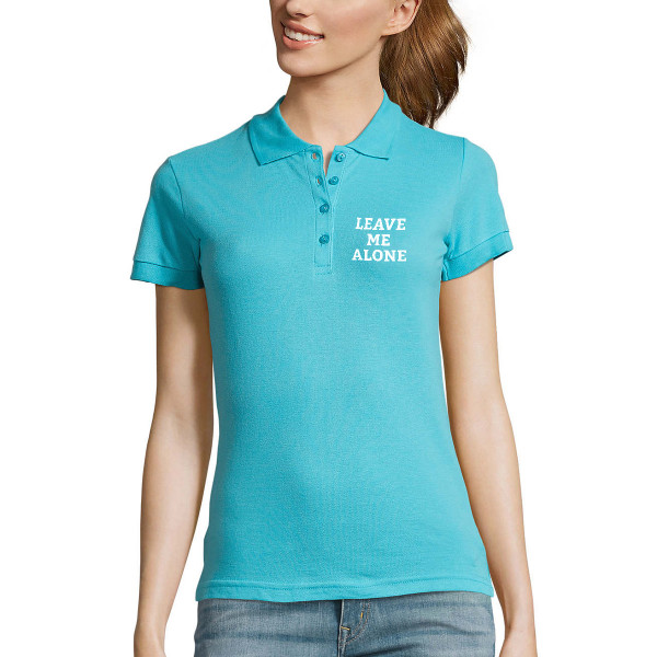 Women's Polo shirts "Leave me alone"
