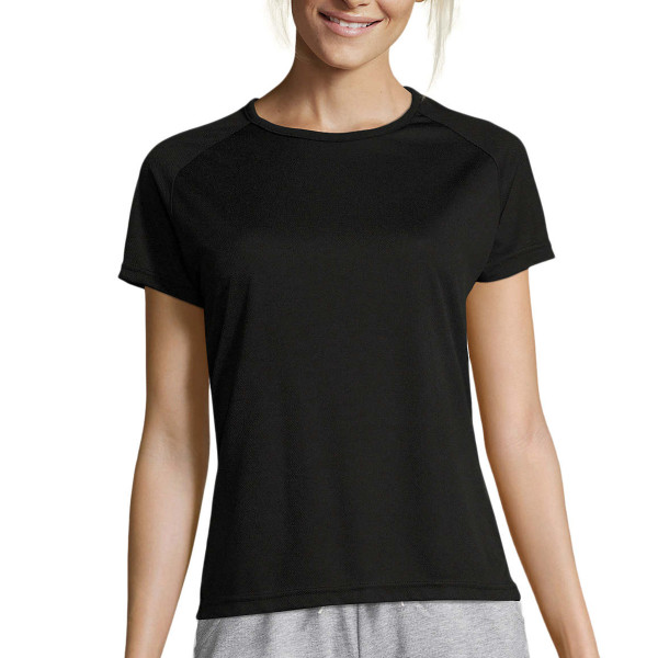 Women's sporty dry-fit T-shirt without print Women's sporty dry-fit T-shirt without print