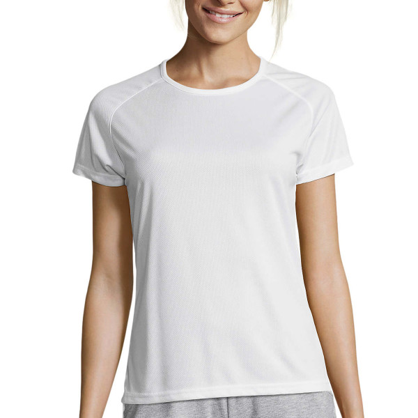 Women's sporty dry-fit T-shirt without print Women's sporty dry-fit T-shirt without print