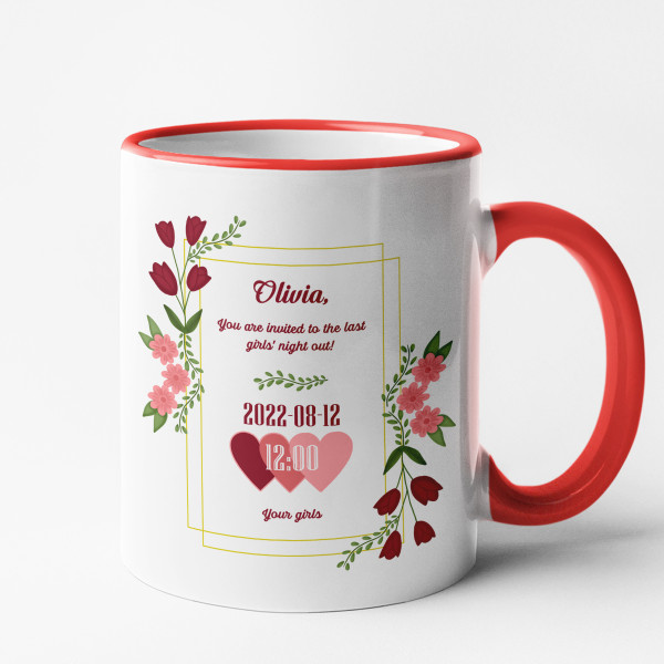 Mug "Bachelorette party invitation"