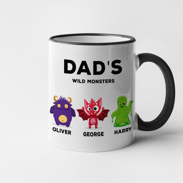 Mug "Dad's little monsters" with children's names Mug "Dad's little monsters" with children's names