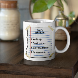 Mug "Dad's schedule"