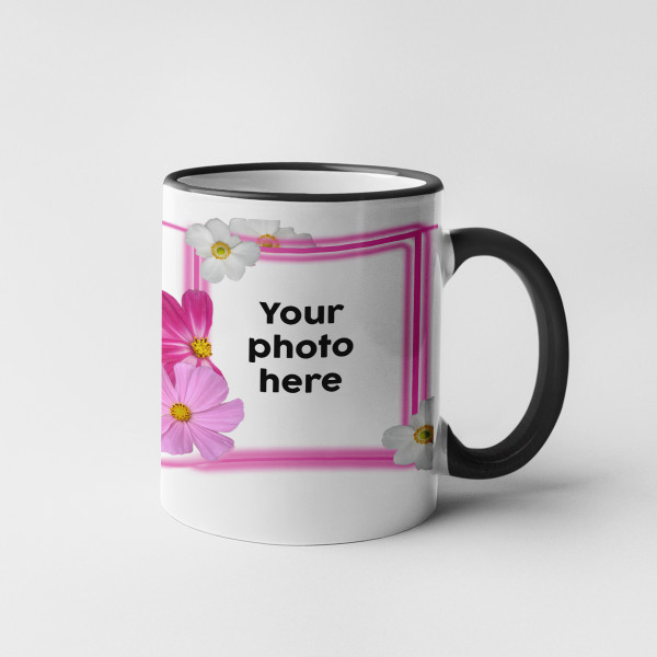 Mug "Flower" with your chosen photo Mug "Flower" with your chosen photo