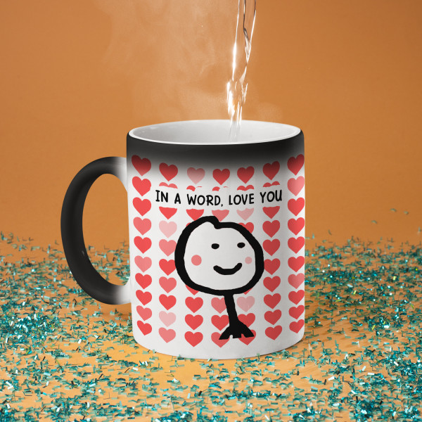 Mug "In a word, love you"