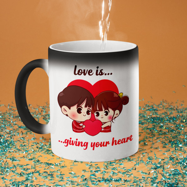 Mug "Love is - giving your heart"