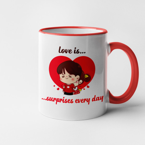 Mug "Love is - surprises every day"