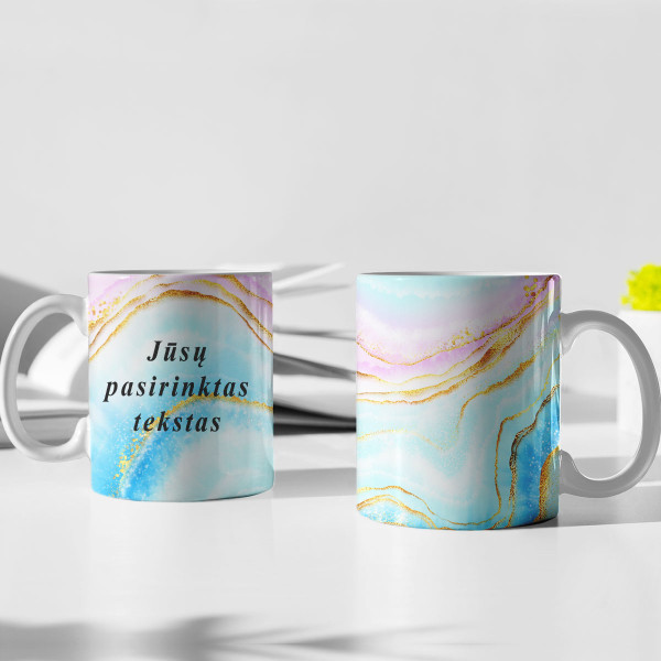 Mug "Marble dream" with your chosen text