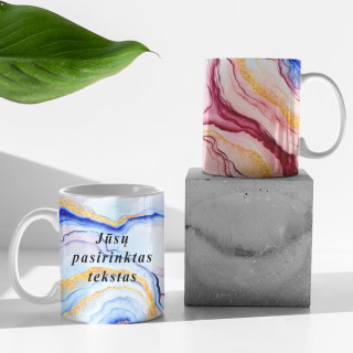 Mug "Marble magic" with your chosen text