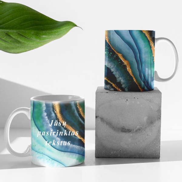 Mug "Marble night" with your chosen text Mug "Marble night" with your chosen text