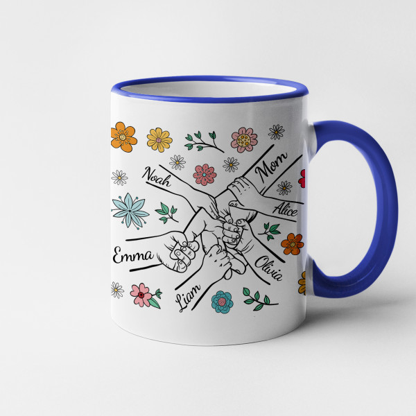 Mug "Mom and kids" with children's names