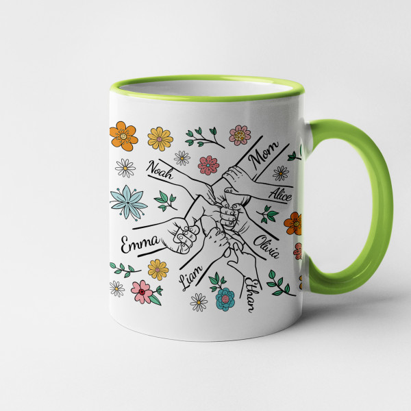 Mug "Mom and kids" with children's names