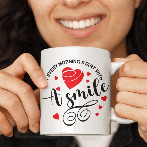 Mug "Morning starts with a smile"