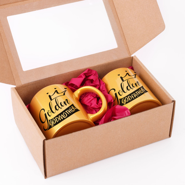 Mug Set "Golden Godparents"