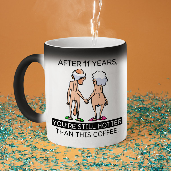 Mug "She is hotter than this coffee" with your selected year Mug "She is hotter than this coffee" with your selected year