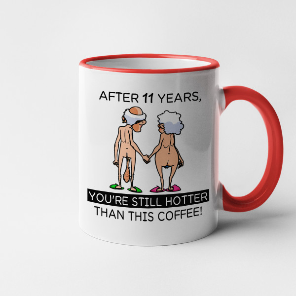 Mug "She is hotter than this coffee" with your selected year Mug "She is hotter than this coffee" with your selected year