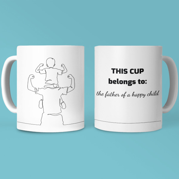 Mug "The father of a happy child" Mug "The father of a happy child"