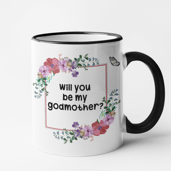 Mug "Will you be my godmother?"