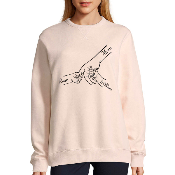 Pastel sweatshirt "Mom and Children" with chosen children’s names
