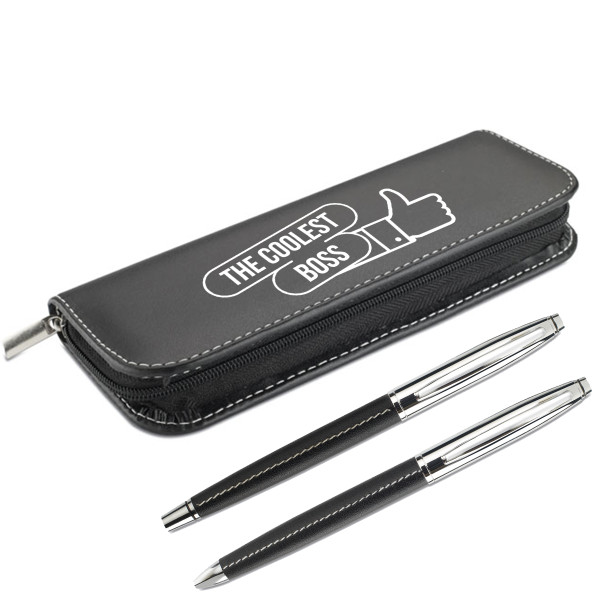 Pen Set with Case "The Coolest Boss" Pen Set with Case "The Coolest Boss"