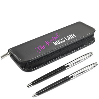 Pen Set with Case "The Perfect Boss Lady"