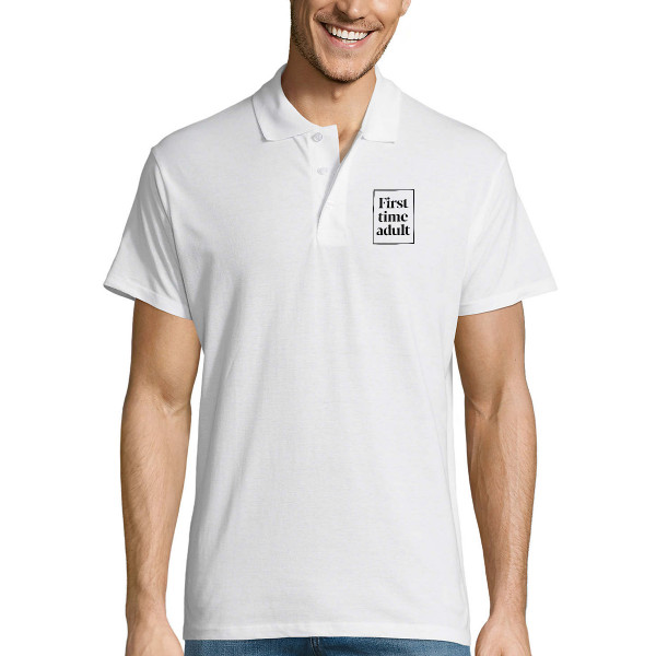 Polo shirts "First time adult"