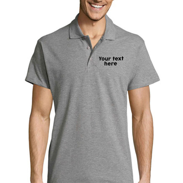 Polo shirt with your own text