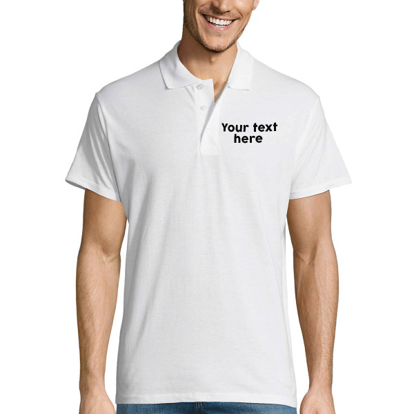 Polo shirt with your own text Polo shirt with your own text