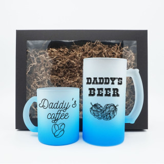 Premium gift set "Daddy's Coffee and daddy's beer"
