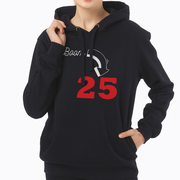 Premium "Stedman" hoodie "Boom, it's birthday" with your chosen year Premium "Stedman" hoodie "Boom, it's birthday" with your chosen year