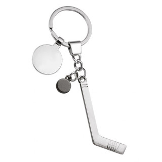 Silver Plated keychain "Ice hockey" (with optional engraving for an additional fee) Silver Plated keychain "Ice hockey" (with optional engraving for an additional fee)
