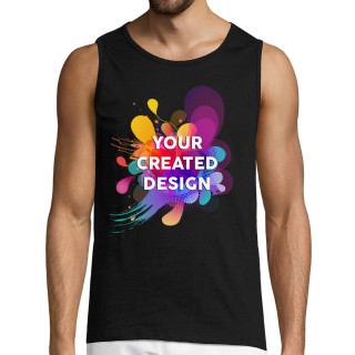 Sleeveless T-shirt with your custom design