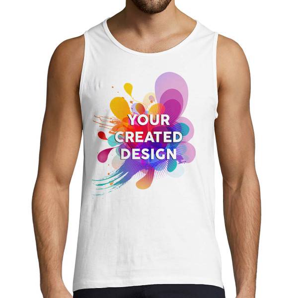 Sleeveless T-shirt with your custom design Sleeveless T-shirt with your custom design