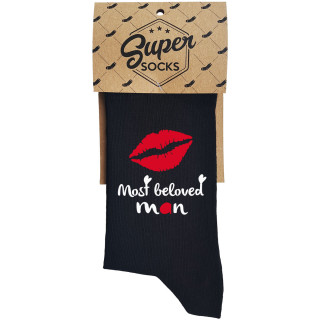 Socks "Beloved man with a kiss"